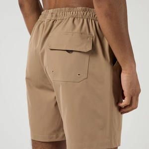 Shorts de Playa para Hombre de Secado Rápido, Transpirables, Ecológicos, Antiarrugas, con Cordón en la Cintura, Opción de Logotipo Frontal, 100% Poliéster, OEM - Product Image 3