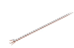 Nueva Pulsera Trousseau de Moda con Corte Redondo y Diamantes Cultivados en Laboratorio de 2.50 Ct F-G VS en Platino para Regalo de Aniversario Nupcial - Product Image 2