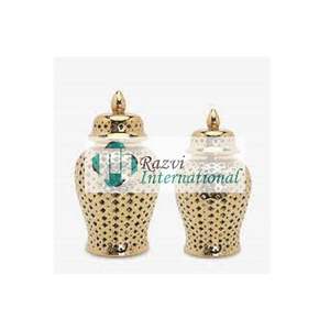 Diseño de lujo moderno Material de latón Diseño Decoración Último estilo antiguo Fancy Simple Luxury Modern Ginger Jar - Product Image 2