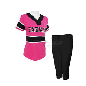 Conjuntos de uniformes de softbol transpirables personalizados de alto fabricante, Color sólido, diseño personalizado, ligero, secado rápido - Product Image 1