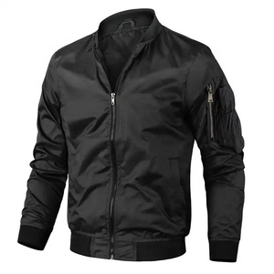 Chaqueta bomber reversible con estilo para hombre, resistente al viento, impermeable, informal, fina, con cierre de cremallera, transpirable, de talla grande - Product Image 2