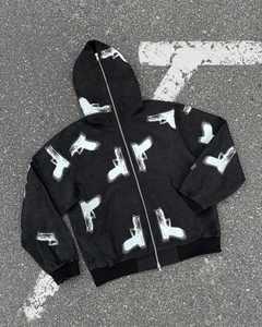 Sweats à capuche respirants pour homme, 100% coton personnalisé bouffée impression Logo hiver poids lourd sweat à capuche surdimensionné pour hommes pull à capuche - Product Image 1