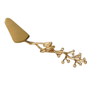 Handmade Metal Floral Gold Handle <b>Cake</b> <b>Server</b> For Wedding <b>Cake</b> <b>Server</b> Restaurant Party - Product Image 1