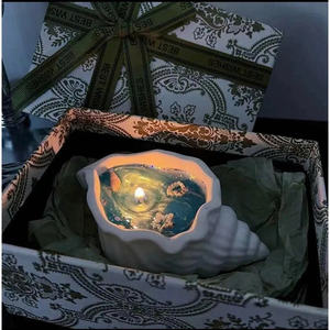 Seashell <b>Candle</b> Ocean Breeze Handmade Using Real Seashell Seashell <b>Candle</b> For Wedding Favor And Home Decoration - Product Image 6