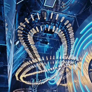 Có thể tháo rời Bracket Mặt dây chuyền đèn khách sạn biệt thự trang trí pha lê treo Ánh Sáng Vàng hiện đại sang trọng LED trần ánh sáng đèn chùm - Product Image 2