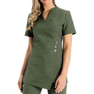 Uniforme de Trabajo Personalizado para Salón de Belleza y Spa, Blusa de Manga Corta para Esteticista, Uniforme para Masajista - Product Image 3