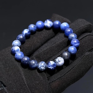 คุณภาพสูงทำด้วยมือ8มิลลิเมตรสีฟ้า sodalite สร้อยข้อมือแอฟริกันเครื่องประดับคริสตัลธรรมชาติสำหรับการรักษาที่ดีเครื่องประดับลูกปัด - Product Image 6