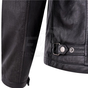 แจ็กเก็ตหนังสำหรับผู้ชายเสื้อแจ็กเก็ตหนังมีสไตล์มีหลายสี - Product Image 3