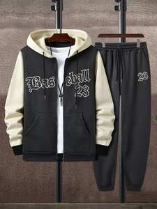 2025 Custom Logo Zipper up <b>Plain</b> <b>Tracksuit</b> for Men Full Customizable Winter Jogging Suit Blank/<b>Plain</b> - Product Image 6