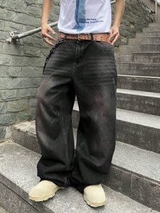 Jeans Baggy pour Hommes Femmes Y2k Skater Vintage Plain Pants Casual Wide Leg Jeans Loose Fit Denim Jeans - Product Image 5