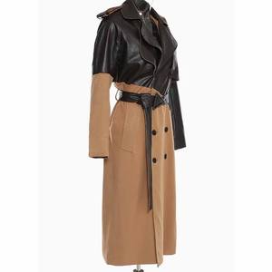 เสื้อเบลเซอร์หนังแท้ทรงสลิมฟิตสำหรับผู้หญิงเสื้อโค้ทขนแกะแขนยาวมีซิป - Product Image 4