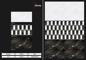 Nouveauté Carreaux muraux 300x600mm impression jet d'encre numérique Céramique Salle de bain Cuisine Carreaux muraux Carreaux céramiques pour murs - Product Image 3