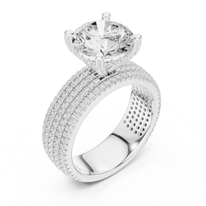 Anillo solitario de 18K corte cojín en oro - Product Image 3