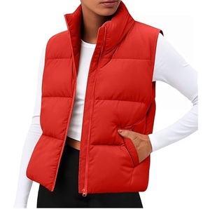 Veste sans manches matelassée légère et chaude en toile personnalisée pour homme, respirante et imperméable, style streetwear – Grande Vente - Product Image 1