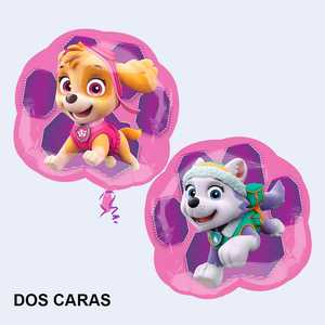 Globo de Aluminio de Patrulla Canina Skye y Everest 63x58cm, Decoración para Fiestas, Bolsa de 2 Piezas - Product Image 3