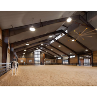 Structure en acier préfabriquée pour arène d'équitation, grand chapiteau à portée libre pour spectacles équestres