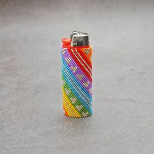 Eco-friendly Beaded <b>Lighter</b> Covers With Intricate Embroidery Lightweight Case for DIY Use Top Top Beaded Handmade <b>Lighter</b> Cover - Product Image 4