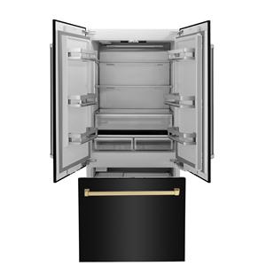 Réfrigérateur encastrable à porte française de 36 pouces, édition Autograph, avec congélateur bas, distributeur d'eau et machine à glaçons, 19,6 pi³ Énergie électrique - Product Image 4