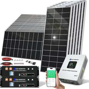 Kit Système Solaire Autonome Neuf 4800W 48V 24B Panneaux Solaires Bifaciaux 12pcs Raccordement au Réseau Électronique Domestique Automobile Garantie 1 An US - Product Image 2