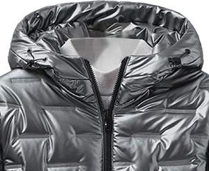 Chaqueta con Capucha de Talla Grande, Estilo Puffer, Color Sólido, de Nailon Brillante con Cierre, para Mantener el Calor en Invierno, Novedad de 2026 - Product Image 4
