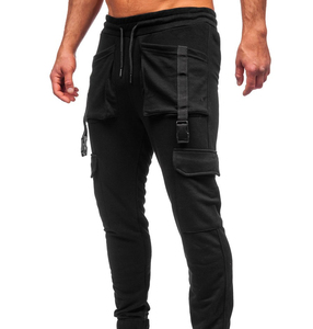Pantalon de survêtement ample à empiècements pour hommes, logo et taille personnalisés Pantalon de survêtement droit de couleur unie Pantalon de survêtement évasé Bootcut - Product Image 3