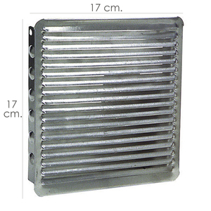 Griglia di ventilazione a incasso 17x17 cm. Alluminio - Product Image 1