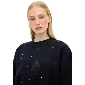 เสื้อสเวตเชิ้ตคอกลมผู้หญิงแบบใหม่ปี 2026 ตกแต่งด้วยคริสตัลพิมพ์ลายด้านหน้า ปรับแต่งได้ ทรงโอเวอร์ไซส์ สำหรับฤดูหนาว ผ้าฟลีซ 100% ผ้าฝ้าย - Product Image 5