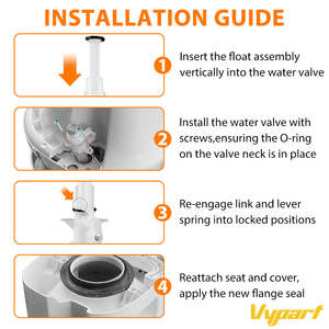 Vypart 13168 Caravan RV Toilet Water Valve <b>Kit</b> Abs Plastic for Thetford Aqua <b>Magic</b> IV Toilets - Product Image 4