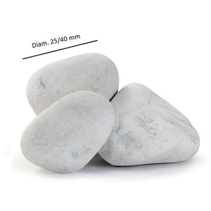 25kg di ciottoli e ciottoli in marmo bianco di Carrara 25-40mm pietre Decorative da giardino per acquari percorsi all'aperto - Product Image 2