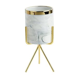 Juego ecológico de tres macetas de estilo lujoso para jardín, hogar, Hotel, decoración de boda, maceta de flores galvanizada usada - Product Image 6