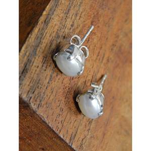 925 argent Sterling perle d'eau douce boucle d'oreille goujon naturel blanc pierres précieuses bijoux élégant cadeau pour Her-E0043-GS - Product Image 2