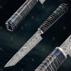 มีดคิริทสึเกะ 6 นิ้ว ผลิตจากเหล็กดามัสกัสเกรดพรีเมียมของสวีเดน ลาย Grosserosen  พร้อมด้ามไม้เมเปิลเบิร์ลและวูลลี่สโตน - Product Image 2