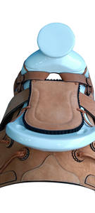 Montura Charra de Cuero con Fuste de Fibra de Vidrio de Alta Calidad y Herrajes con Estribo Inteligente Forrado en Cuero Disponible en 16" - Product Image 5