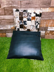 Nuevo sofá hecho a mano almohada Vintage cuero genuino Fundas de cojín 19 "arte hecho a mano hogar casos bordado decorativo cojín artes - Product Image 5