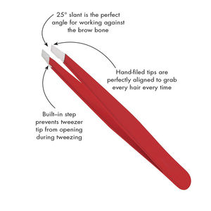 Pinza de Cejas de Acero Inoxidable Ultra Afilada de Primera Calidad con Punta Inclinada para Depilación Fina y Cuidado Personalizado con Logotipo Ligero - Product Image 5