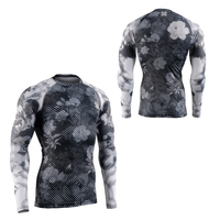 Offre Spéciale 100% coton hommes Slim Fit Rash Guard T-Shirt manches longues col rond séchage rapide surf Compression tricoté tissu