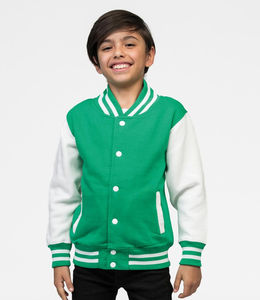 Wholesale Custom <b>Kids</b> Varsity Jackets Canvas Front Breathable Winter Vintage - Product Image 3
