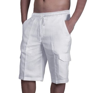 2025 pantalones cortos Cargo para hombre medio pantalón bolsillos pantalones casuales para hombres 100% algodón senderismo pesca pantalones cortos - Product Image 5