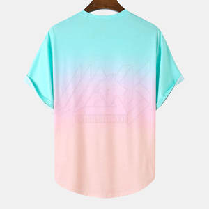 Camiseta de cuello redondo con logotipo OEM personalizado, diseño de color personalizado, venta al por mayor, 100% algodón, corte holgado, camiseta estampada para hombre - Product Image 2