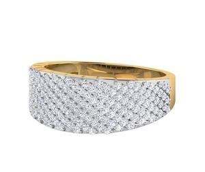 ab Grown Diamond Pave Gold Engagement <b>Ring</b> Handmade Wedding Band designed as a Unique Anniversary Gift for Women this Exquisite - Product Image 1