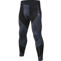 Leggings de compression haut de gamme pour hommes – Séchage rapide, respirants, antibactériens, en coton/fibre de bambou, vêtements de sport à taille élastique