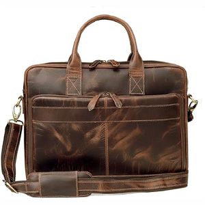 Nuevo 2025 calidad superior precio bajo personalizado al por mayor hombres Oficina negocios bolso de hombro bolsos de cuero genuino - Product Image 5