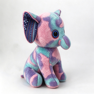 Unique plush elephant plush, <b>stuffed</b> elephant, big eye plush, swirl plush, colorful plush, animal plush <b>toy</b> - Product Image 3