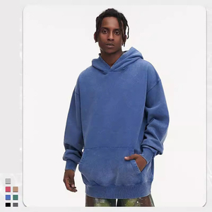 Sudaderas con Capucha para Hombre, 420 g/m², Sin Cordones, Unisex, Efecto Desgastado por el Sol, 100% Algodón, Lavado Ácido, Estilo Urbano, Estampado Personalizado, Bordado - Product Image 5