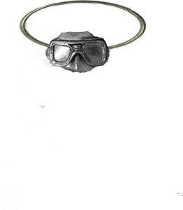 Máscara de buzo, Peltre inglés fino en una bufanda, servilletero de Metal para mesa de fiesta, piezas de centro, servilletero único para decoración del hogar - Product Image 4