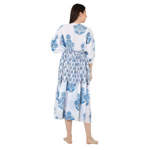 Robe longue en pur coton style bohème chic, taille élastique, douce, respirante, vêtement durable, cadeau idéal pour elle, taille XS - Product Image 3
