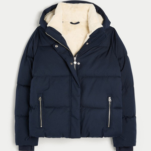 Women <b>Winter</b> Padded <b>Coat</b> Wear Zipper Jacket <b>Hooded</b> Warm <b>Lady</b> Solid Color Outwear Puffer Casual Quilted Jacket - Product Image 1