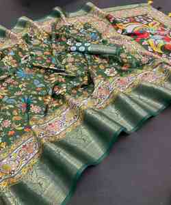 Prêt à Porter Saree avec Blouse en Coton et Dentelle - Product Image 4