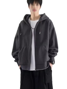 Chaqueta Deportiva de Marca para Hombre, Sudadera con Capucha Informal de Color Sólido, Holgada, Combinable con Todo, para Primavera y Otoño - Product Image 4