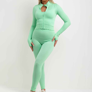 New 4 Piece Quick Dry Wholesale Hot Yoga Leggings Running Bra <b>Jackets</b> Breathable Activewear - Product Image 2